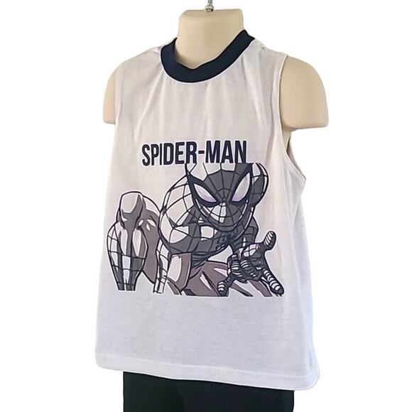 Excellent condition Marvel Spider-Man Boys White Graphic Tank Top Size 5/6 - Picture 2 of 5